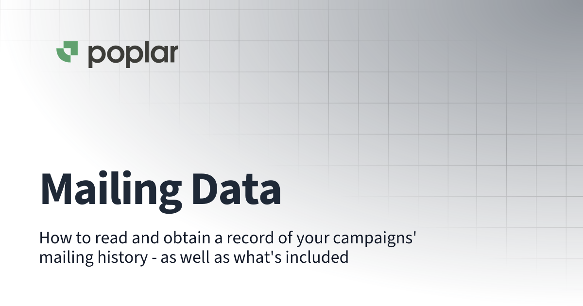 Mailing Data | Poplar