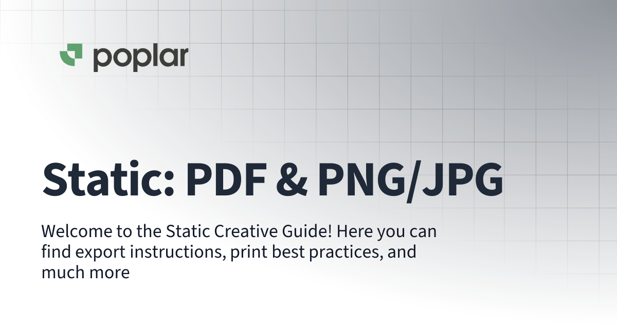 Static: PDF & PNG/JPG | Poplar